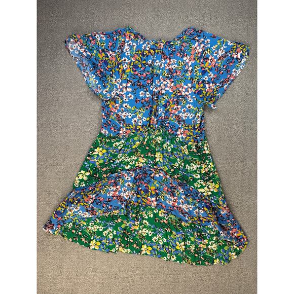 by Anthropologie Robin Tiered Floral Mini Dress Bohemian Coastal Cowgirl Small - Picture 4 of 10